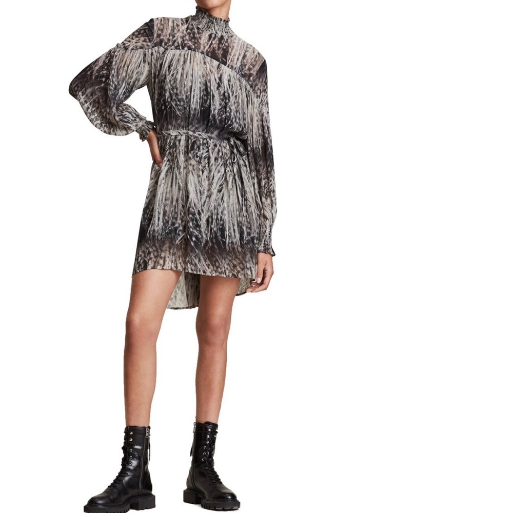 AllSaints Elita Pembury Long Sleeve Dress